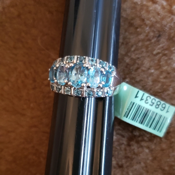 Size 10, Signity Blue Topaz, 925 Silver, Gem Weight: 1 carat, NWT - Picture 11 of 12